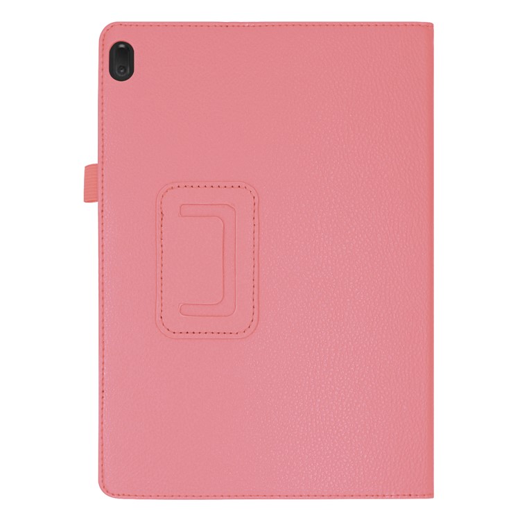 Litchi Skin Leather Stand Case for Lenovo Tab E10 - Pink-7