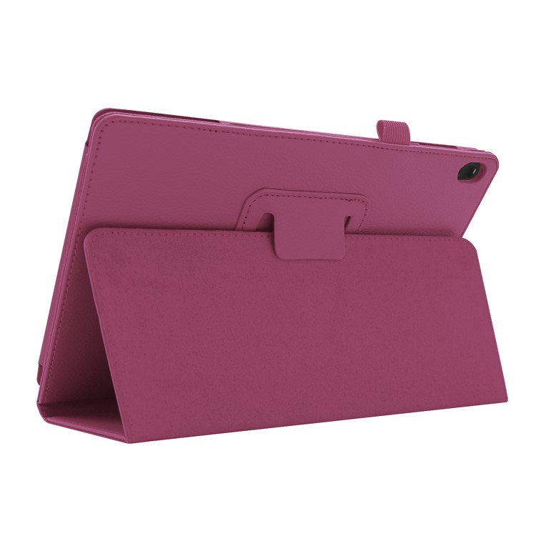 Litchi Skin Leather Stand Case Para Lenovo Tab E10 - Violeta-6