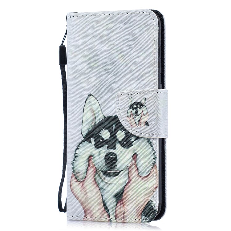 Pattern Printing Leather Wallet Case for Motorola Moto G7 / G7 Plus - Dog-2