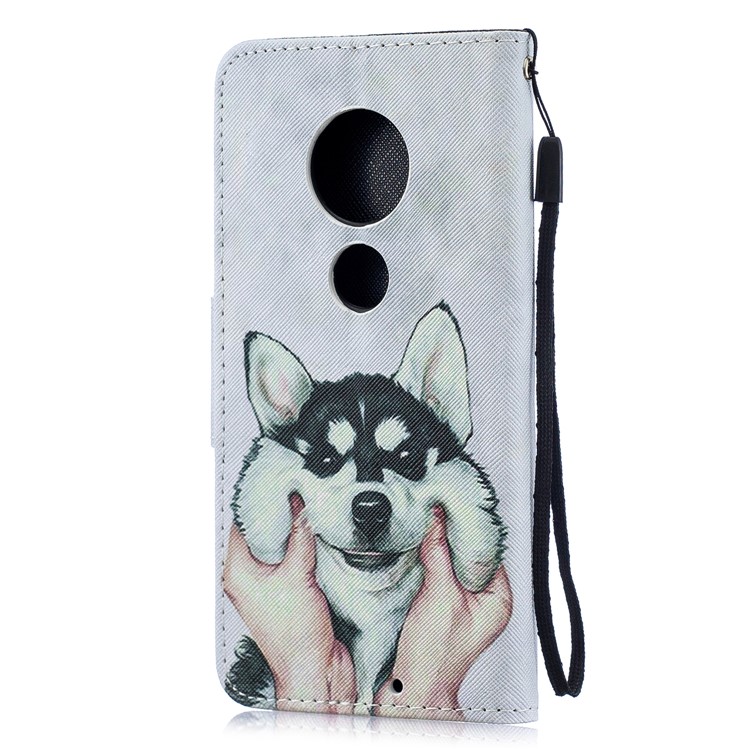 Pattern Printing Leather Wallet Case for Motorola Moto G7 / G7 Plus - Dog-3