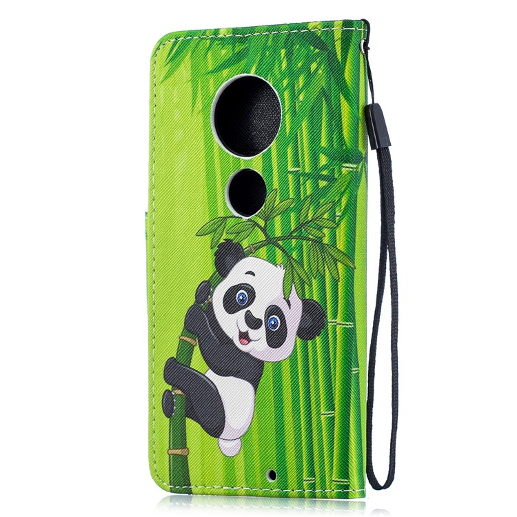 Pattern Printing Leather Wallet Case for Motorola Moto G7 / G7 Plus - Panda-3