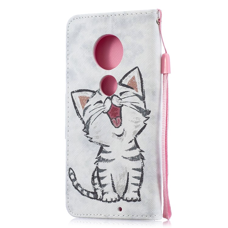 Pattern Printing Leather Wallet Case for Motorola Moto G7 / G7 Plus - Cat Pattern-3