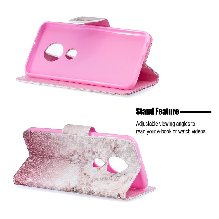 Pattern Printing Leather Wallet Case for Motorola Moto G7 / G7 Plus - Colorized Pattern-5
