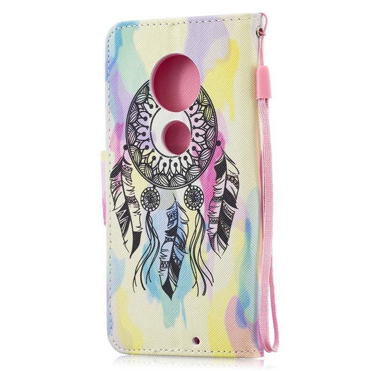 Pattern Printing Leather Wallet Case for Motorola Moto G7 / G7 Plus - Dream Catcher-3
