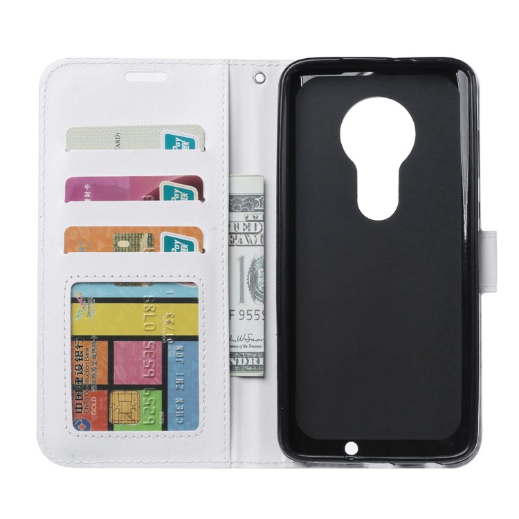 Crazy Horse Texture Wallet Leather Case with Stand for Motorola Moto G7/G7 Plus - White-4