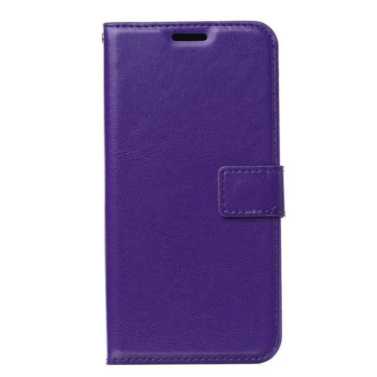 Crazy Horse Texture Wallet Leather Case with Stand for Motorola Moto G7/G7 Plus - Purple-2
