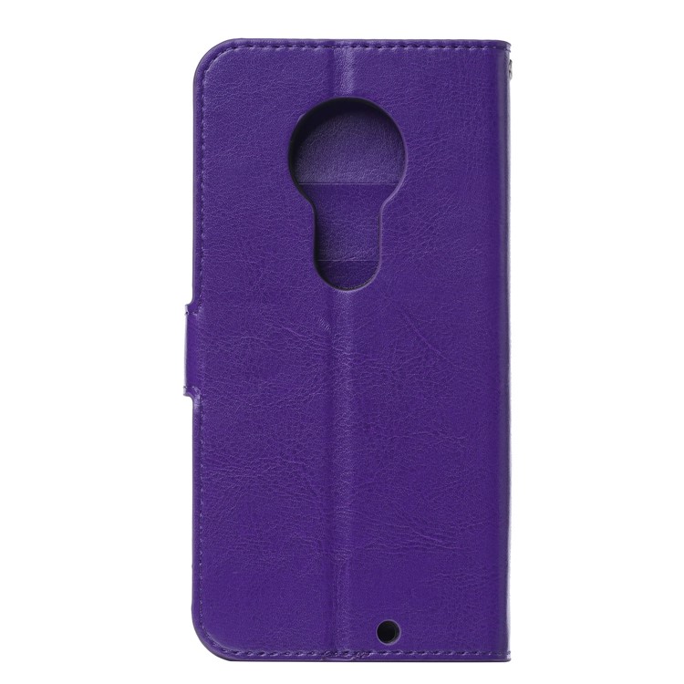 Crazy Horse Texture Wallet Leather Case with Stand for Motorola Moto G7/G7 Plus - Purple-3