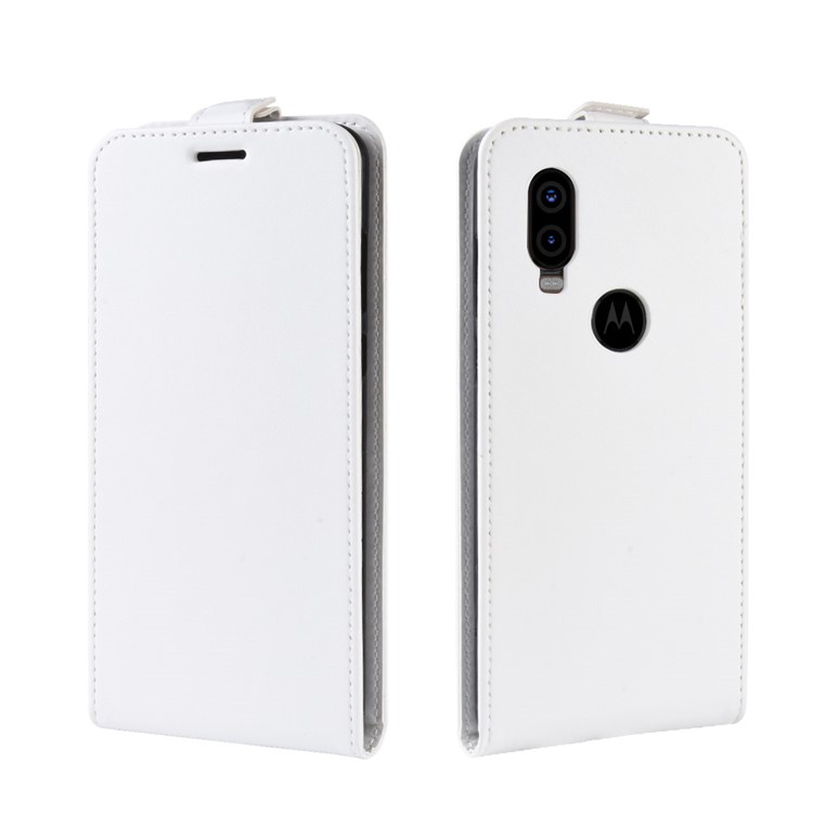 Crazy Horse Vertical Flip Leather Protection Case for Motorola P40 - White-4