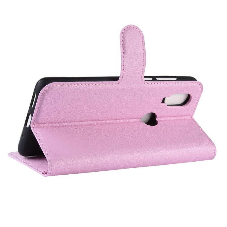 For Motorola P40 Litchi Skin PU Leather Wallet Phone Case - Pink-5