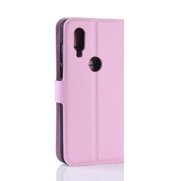 For Motorola P40 Litchi Skin PU Leather Wallet Phone Case - Pink-6