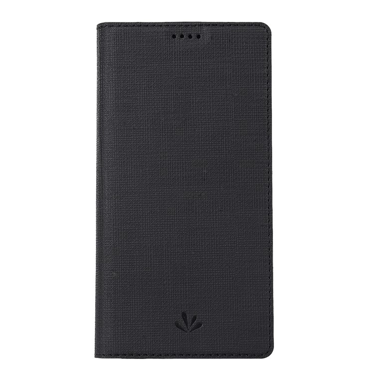 Case de Cuero de Textura Cruzada Vili DMX Con Ranura Para Tarjetas Para Motorola One / P30 Juego - Negro