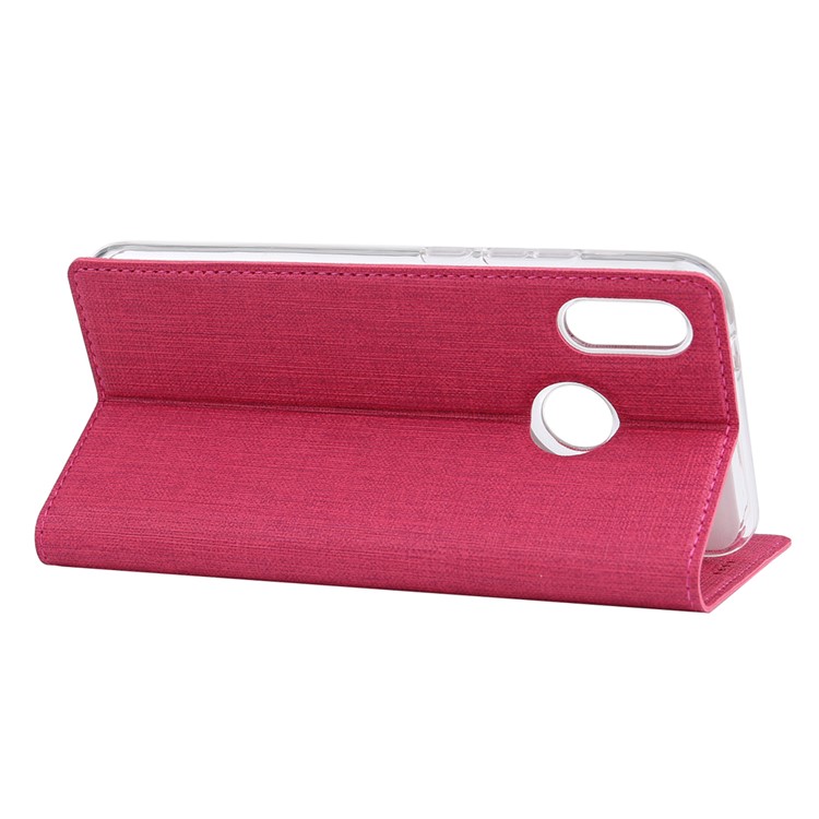 VILI DMX Cross Texture Leather Stand Case with Card Slot for Motorola One / P30 Play - Rose-4