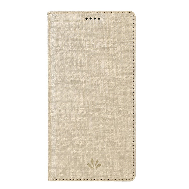 VILI DMX Cross Texture Leather Stand Case with Card Slot for Motorola One / P30 Play - Gold-2