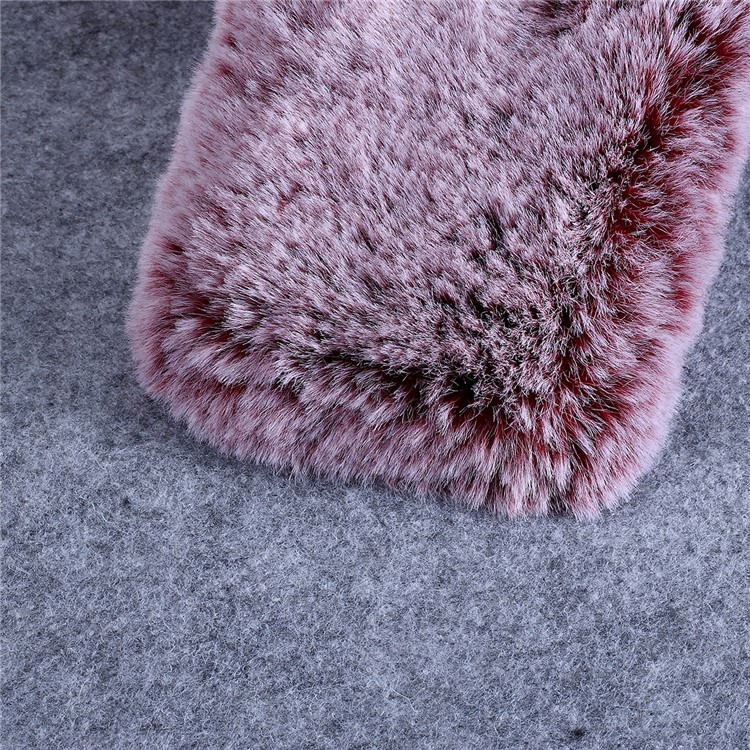 Soft Fur Coated TPU Back Cell Phone Case for Motorola Moto G7 Play (EU Version) - Red-3