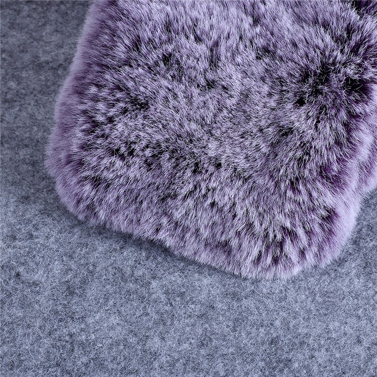 Soft Fur Coated TPU Back Cell Phone Case for Motorola Moto G7 Play (EU Version) - Purple-3