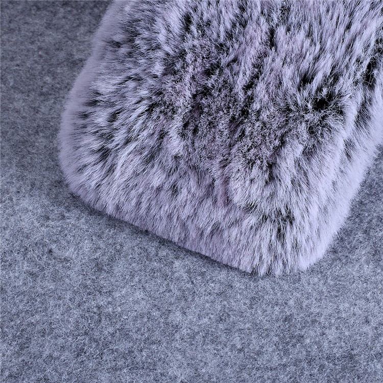 Soft Fur Coated TPU Back Cell Phone Case for Motorola Moto G7 Play (EU Version) - Grey-3