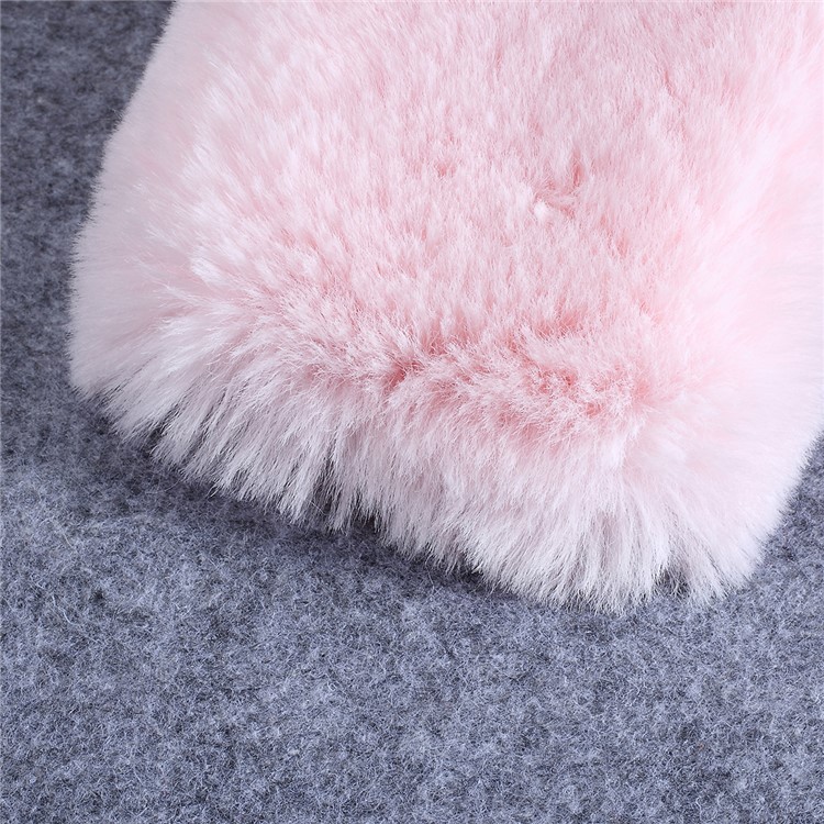 Soft Fur Coated TPU Back Cell Phone Case for Motorola Moto G7 Play (EU Version) - Pink-3