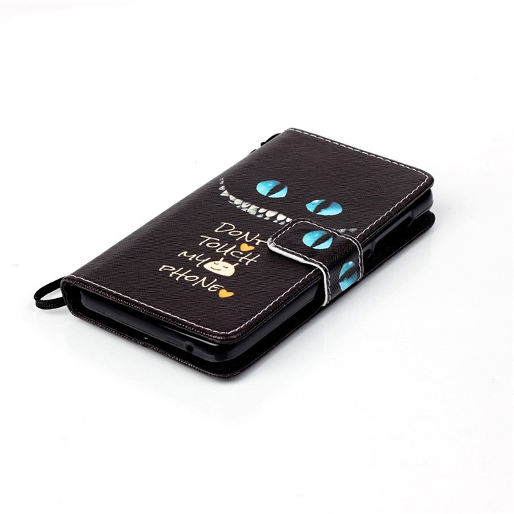 Pattern Printing Leather Flip Protective Cover for Lenovo A536 - Monster and Warning-4