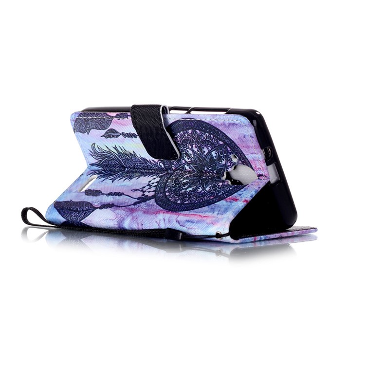 Pattern Printing Leather Wallet Phone Case for Lenovo A536 - Retro Dream Catcher-3