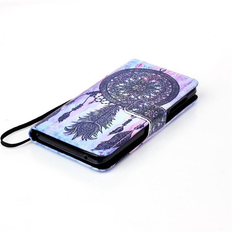 Pattern Printing Leather Wallet Phone Case for Lenovo A536 - Retro Dream Catcher-4