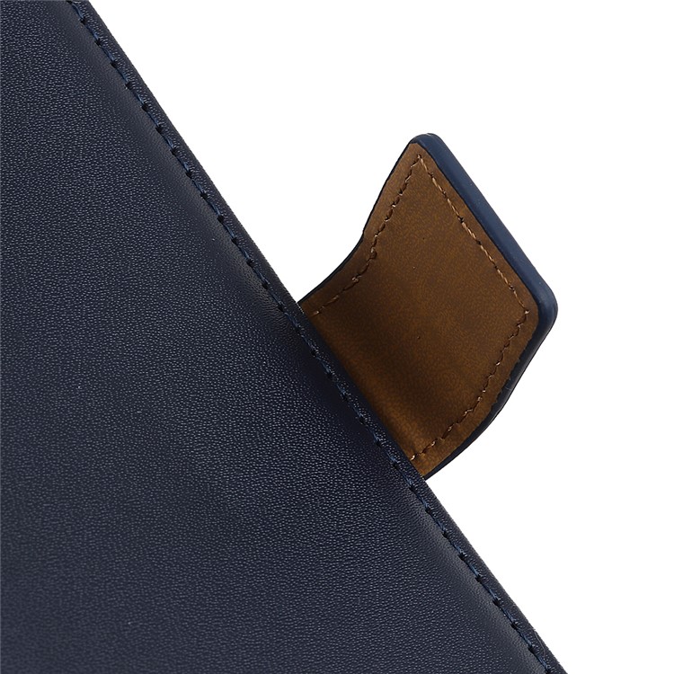 Wallet Stand Flip PU Leather Mobile Case for Motorola Moto P40 Power - Dark Blue-10