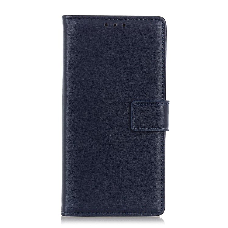 Wallet Stand Flip PU Leather Mobile Case for Motorola Moto P40 Power - Dark Blue-2