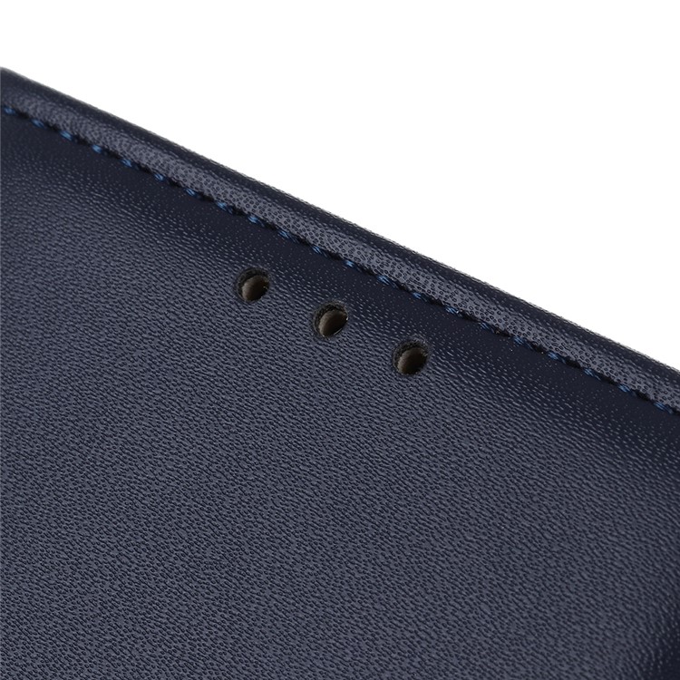 Wallet Stand Flip PU Leather Mobile Case for Motorola Moto P40 Power - Dark Blue-9