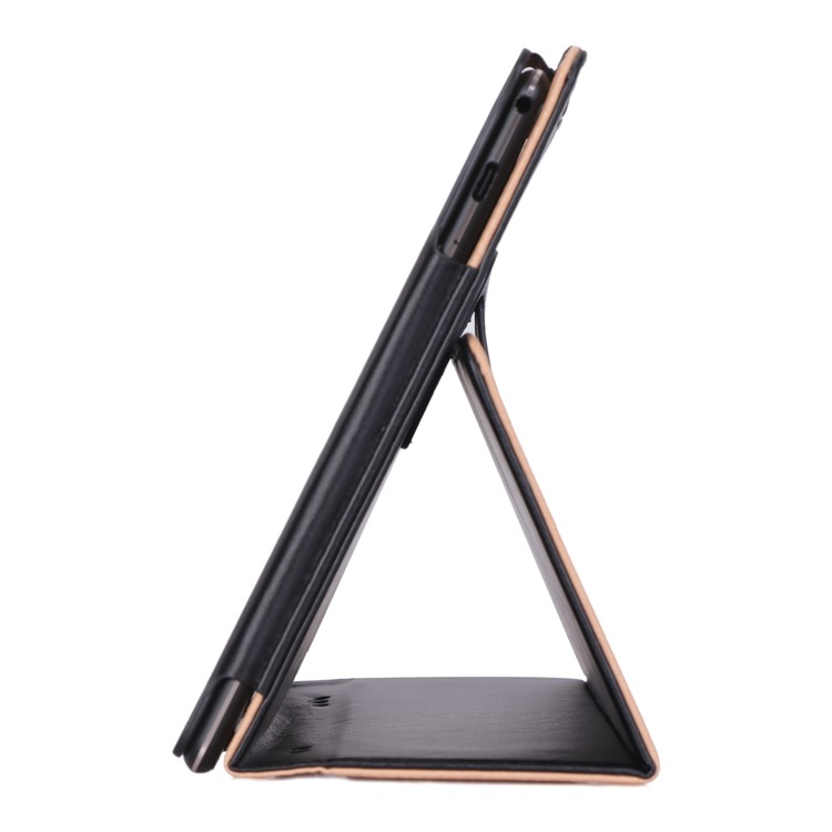 PU Leather Tablet Stand Case with Card Slots and Elastic Hand Strap for Lenovo Tab M10 TB-X605F - Black-3