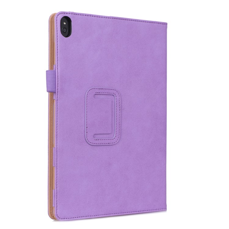 PU Leather Tablet Stand Case with Card Slots and Elastic Hand Strap for Lenovo Tab M10 TB-X605F - Purple-6