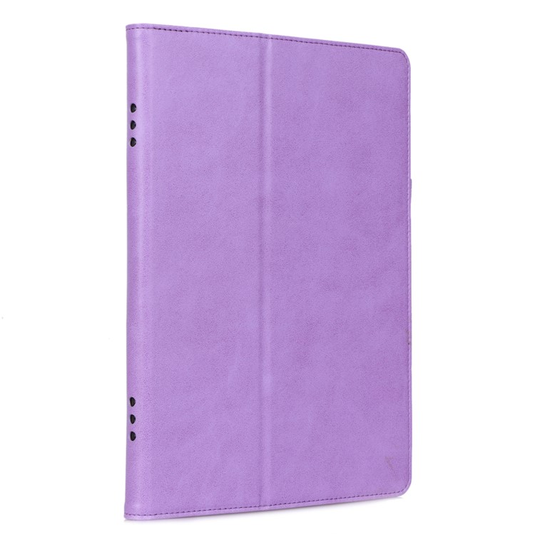 PU Leather Tablet Stand Case with Card Slots and Elastic Hand Strap for Lenovo Tab M10 TB-X605F - Purple-7