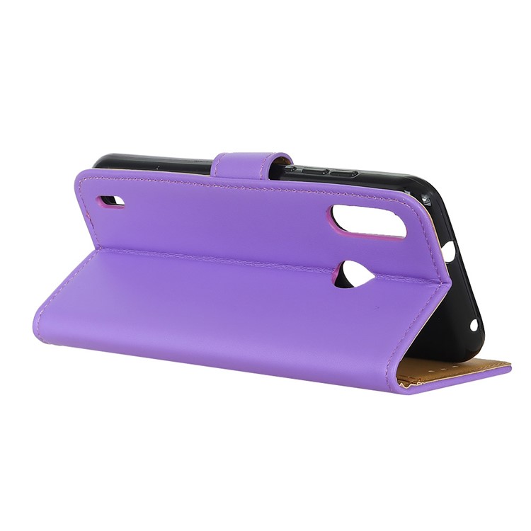 Wallet Leather Stand Case for Motorola P40 Play - Purple-3