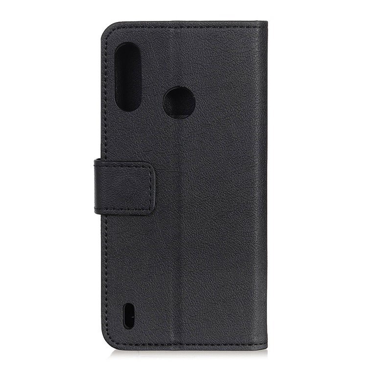 Wallet Stand Leather Flip Cell Phone Case for Motorola P40 Play - Black-4