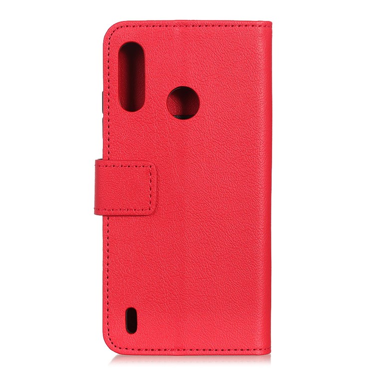Wallet Stand Leather Flip Cell Phone Case for Motorola P40 Play - Red-4