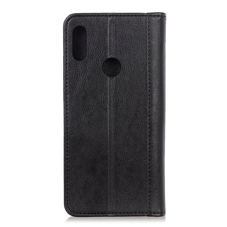 Auto-absorbed Litchi Texture Split Leather Wallet Case for Motorola P40 Power - Black-7