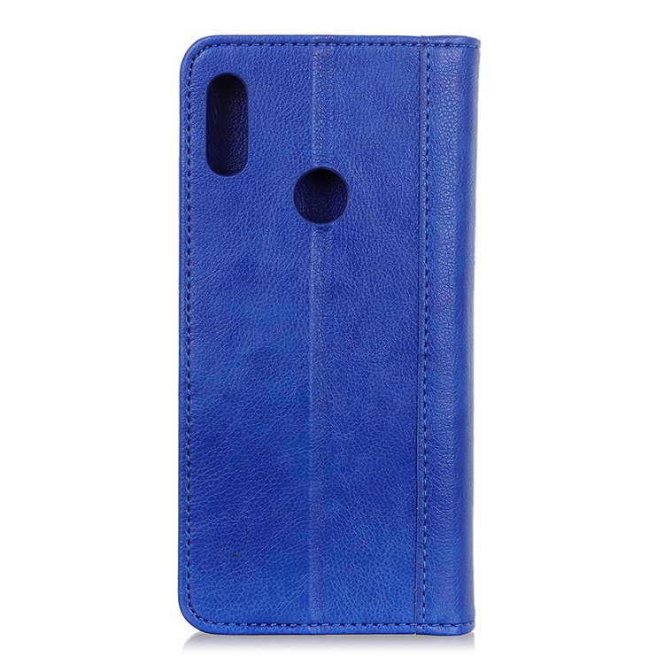 Auto-absorbed Litchi Texture Split Leather Wallet Case for Motorola P40 Power - Blue-7