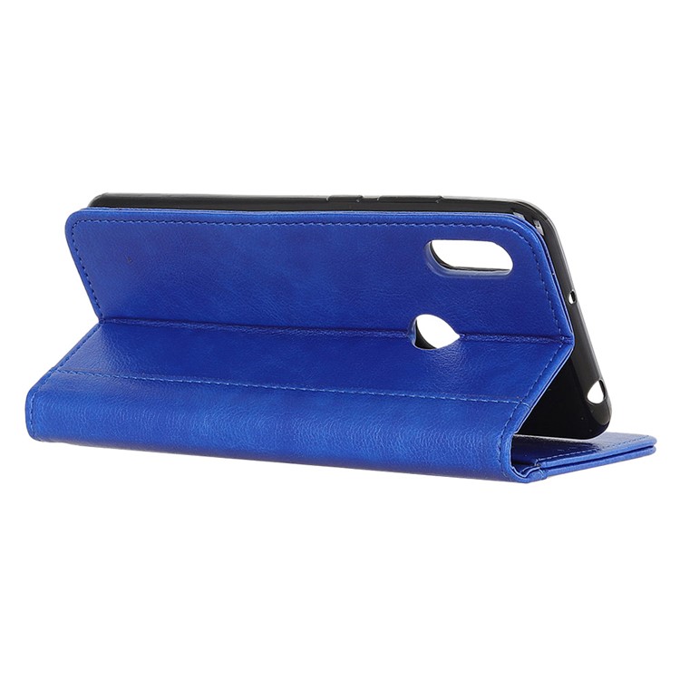Auto-absorbed Litchi Texture Split Leather Wallet Case for Motorola P40 Power - Blue-8