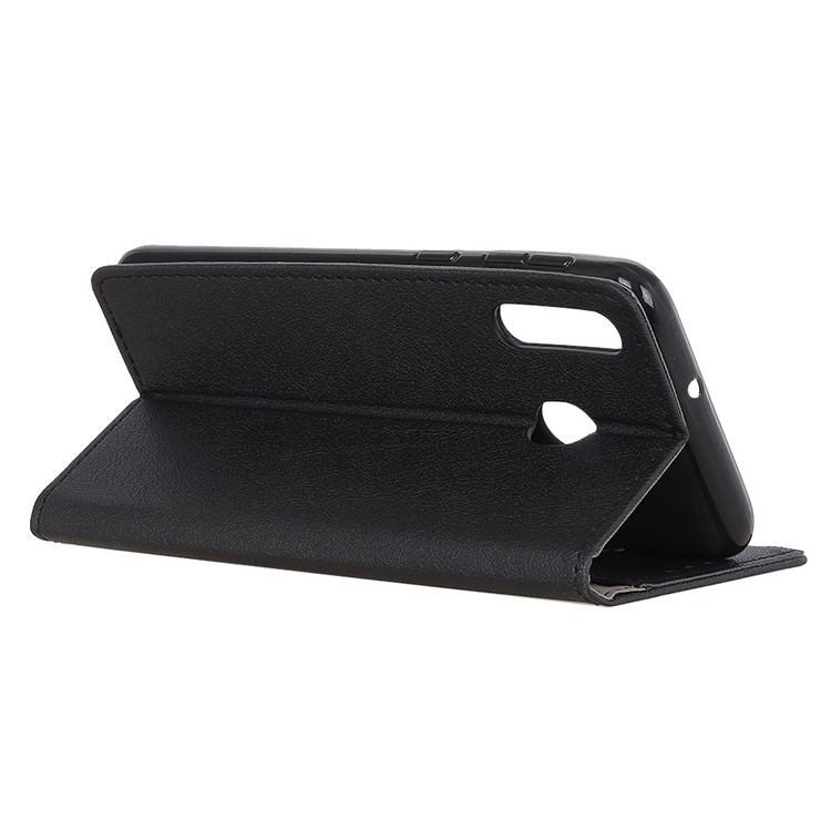 Wallet Stand Leather Flip Cell Phone Case for Motorola P40 Power - Black-3