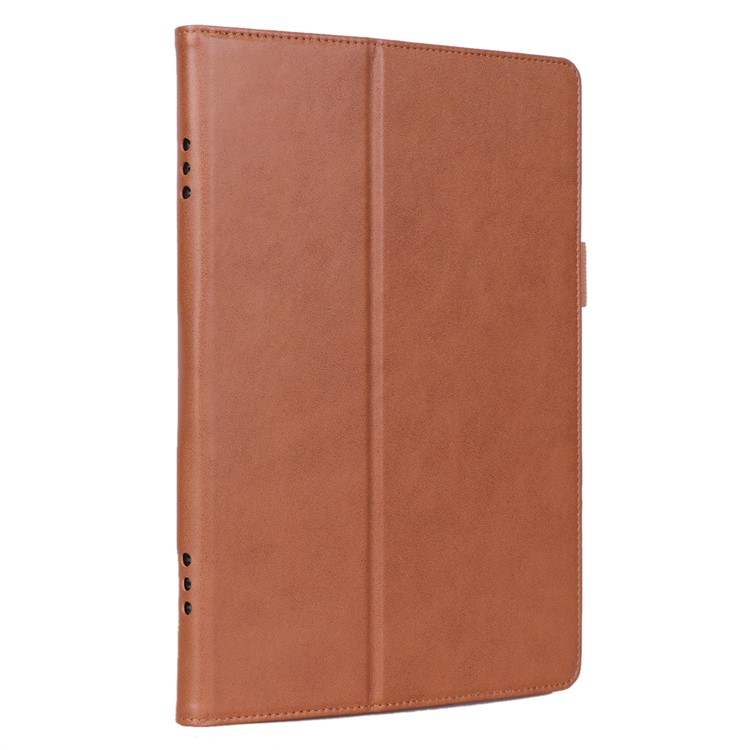 PU Leather Tablet Stand Case with Card Slots and Elastic Hand Strap for Lenovo Tab P10 - Brown-8