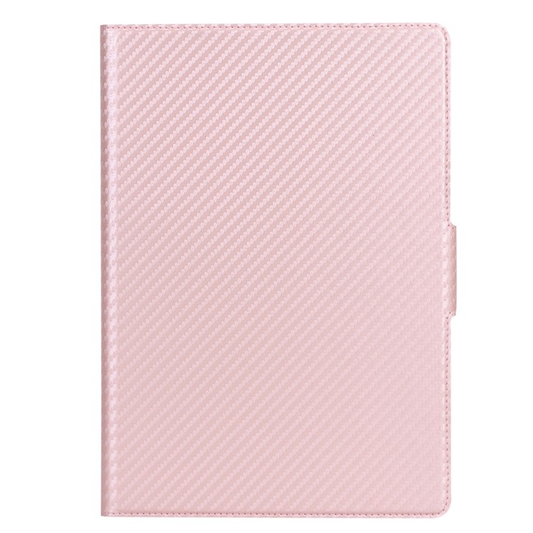 WY-1595A Carbon Fiber Texture PU Leather Stand Casing for Lenovo Tab E10 TB-X104F - Rose Gold-2