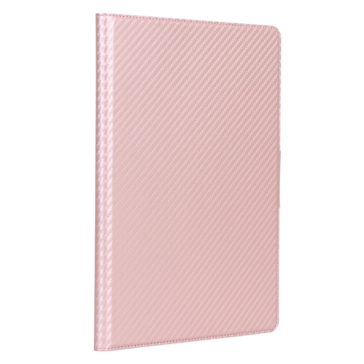 WY-1595A Carbon Fiber Texture PU Leather Stand Casing for Lenovo Tab E10 TB-X104F - Rose Gold-5