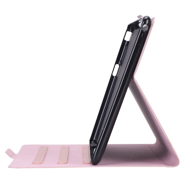 WY-1595A Carbon Fiber Texture PU Leather Stand Casing for Lenovo Tab E10 TB-X104F - Rose Gold-9