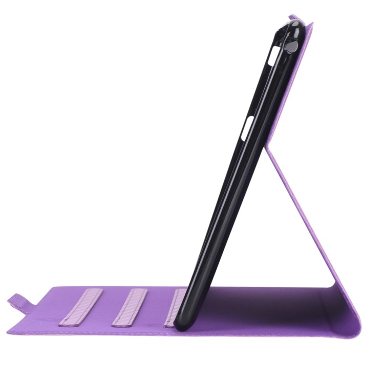 WY-1595A Carbon Fiber Texture PU Leather Stand Casing for Lenovo Tab E10 TB-X104F - Purple-3