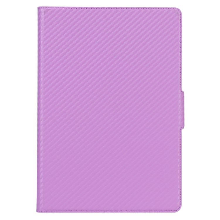 WY-1595A Carbon Fiber Texture PU Leather Stand Casing for Lenovo Tab E10 TB-X104F - Purple-5