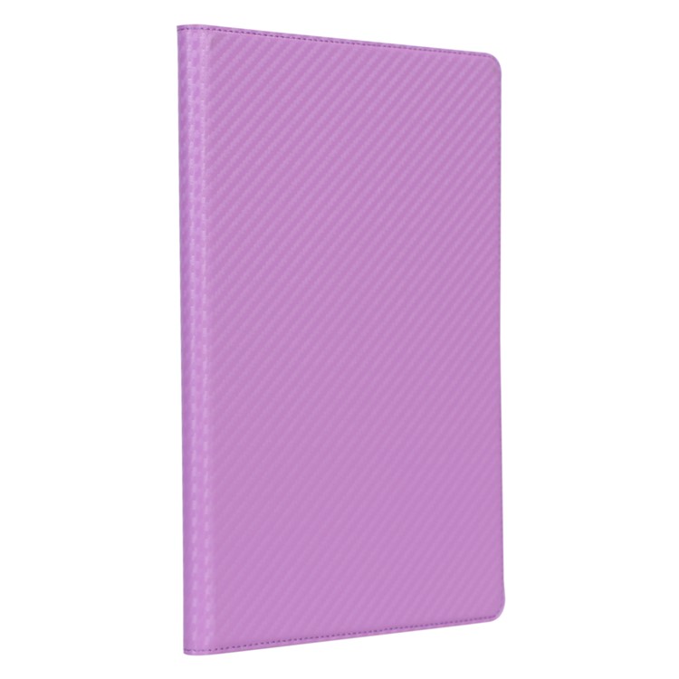 WY-1595A Carbon Fiber Texture PU Leather Stand Casing for Lenovo Tab E10 TB-X104F - Purple-8