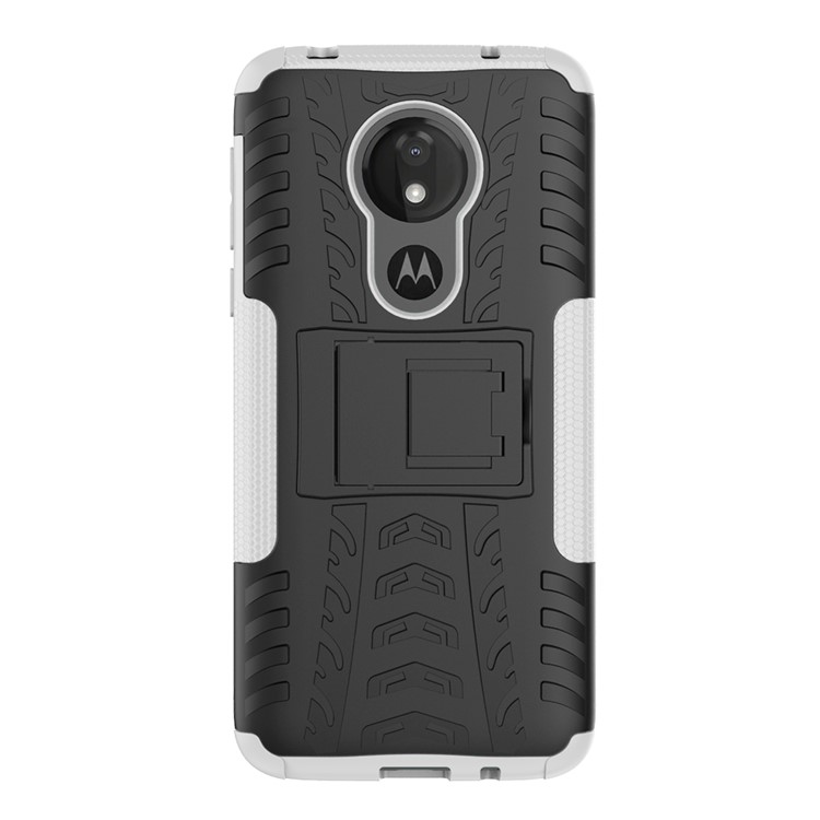 Rutschfestes PC + TPU Hybrid-Gehäuse Mit Ständer Für Motorola Moto G7 Power (EU-Version) - Weiß-2