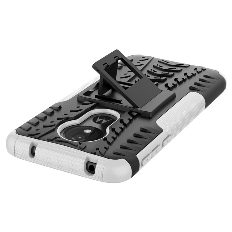 Rutschfestes PC + TPU Hybrid-Gehäuse Mit Ständer Für Motorola Moto G7 Power (EU-Version) - Weiß-5