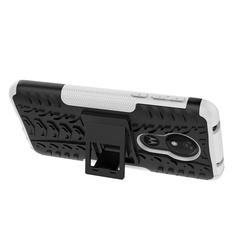 Rutschfestes PC + TPU Hybrid-Gehäuse Mit Ständer Für Motorola Moto G7 Power (EU-Version) - Weiß-7