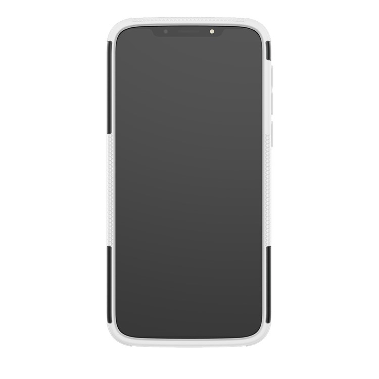 Anti-slip PC + TPU Hybrid Case with Kickstand for Motorola Moto G7 Play (EU Version) - White-4