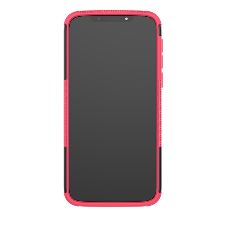 Anti-slip PC + TPU Hybrid Case with Kickstand for Motorola Moto G7 Play (EU Version) - Rose-4