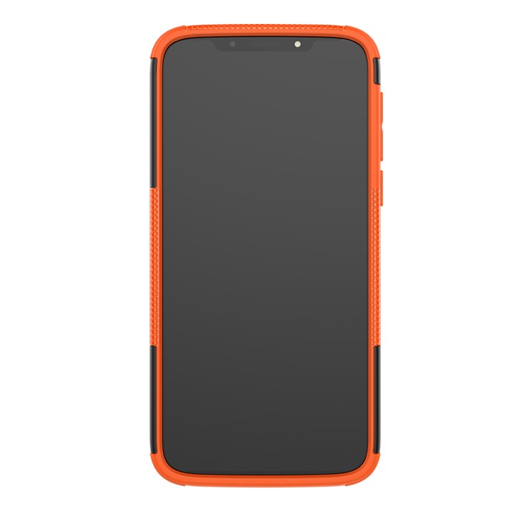 Anti-slip PC + TPU Hybrid Case with Kickstand for Motorola Moto G7 Play (EU Version) - Orange-4